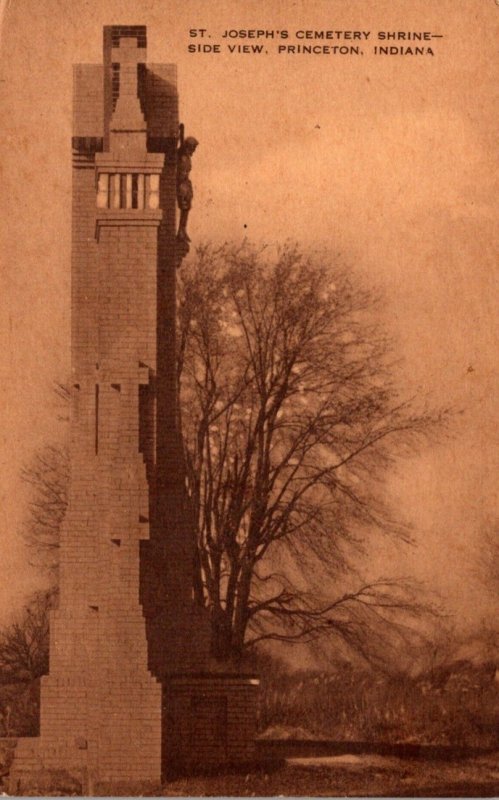 Indiana Princeton St Joseph's Cemetery Shrine Side View