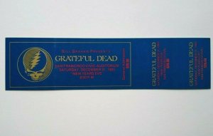 Grateful Dead Concert Ticket Non Numbered Rare Original Unused 1983 Jerry Garcia