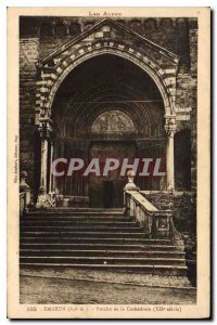 Postcard Old Embrun Porch of the Cathedral