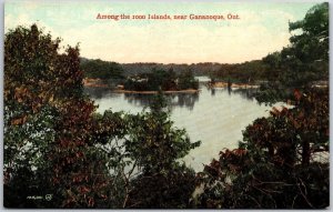 Among The 1000 Islands Near Gananoque Ontario Canada Lake View Postcard