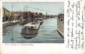 Schenectady New York Erie Canal Harbor View Antique Postcard K26640