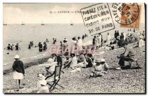 Old Postcard Cayeux L & # 39Heure bath