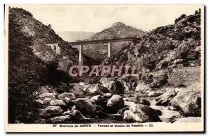 Old Postcard surroundings Corte torrent viaduct Vecchio