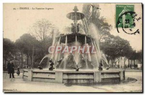 Postcard Old Troyes La Fontaine Argence