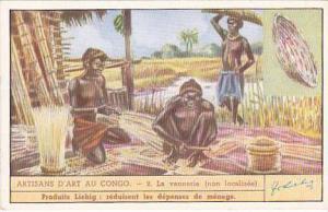 Liebig Trade Card S1437 Congolese Craftmanship No 2 La vannnerie