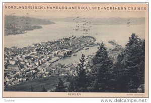 BERGEN, Norway, PU-1931; Nordlandreisen, Hamburg-Amerika Line, Northern Cruises