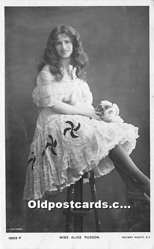 Miss Alice Russon Theater Actor / Actress 1906 