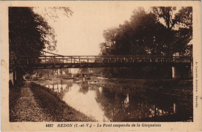 CPA Redon Pont suspendu de la Gicquelais (1236710)