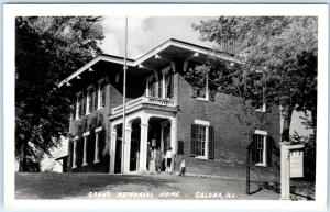 RPPC  GALENA, Illinois  IL   GRANT MEMORIAL HOME  ca 1950s Real Photo Postcard