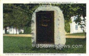 William Lloyd Garrison Monument - Old Bennington, Vermont VT  