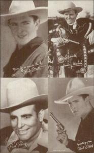 Cowboy Actors 4in1 Exhibit Arcade Card Bob Steele Jimmy Wakely Paul Parry