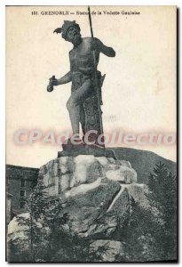 Postcard Ancient Statue Of Grenoble Featured Gauloise