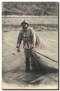 Old Postcard Pecheurs Des Cotes Fishing