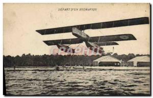 Old Postcard Aviation Depart d & # 39un seaplane