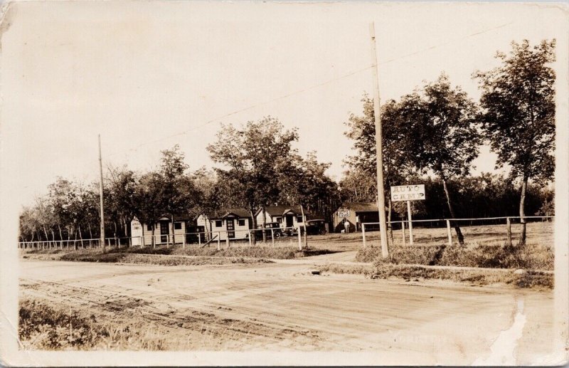 Yorkton Saskatchewan Auto Camp c1930s Russell's Real Photo Postcard H31 *as is