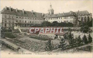 Old Postcard Luxeuil les Bains Seminary and the Church