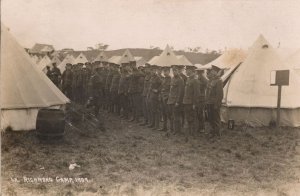 Richmond Military Camp Yorkshire Inspection Tents 1909 RPC Postcard