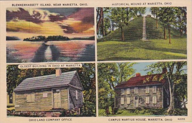 Ohio Marietta Historical Mound Ohio Land Company Office Campus Martius House ...