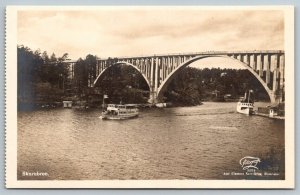RPPC  Skurubron Bridge  Stockholm  Sweden    Real Photo  Postcard