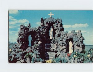 Postcard Resurrection Shrine at Grotto & Wonder Cave, Rudolph, Wisconsin