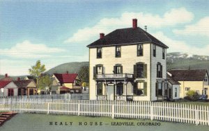 Linen Postcard Healy House in Leadville, Colorado~129439