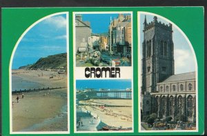 Norfolk Postcard - Cromer Church, Beach and Town  BH6247