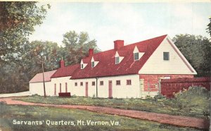 Mount Vernon Virginia c1910 Postcard Washington Barn Servants Quarters