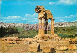 Postcard Modern Agrigento Temple of Castor and Pollux Dioscuri