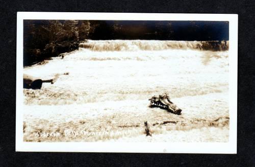 MI Au Train Falls MUNISING MICHIGAN Real Photo POSTCARD