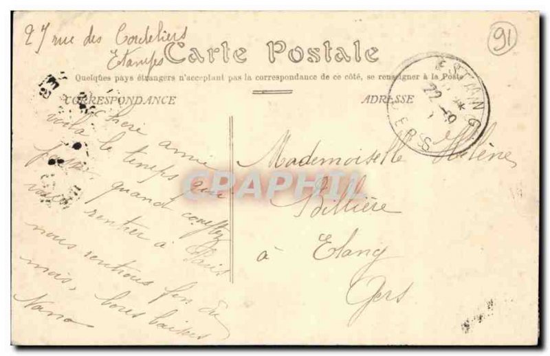 Etampes Old Postcard Tower Guinette