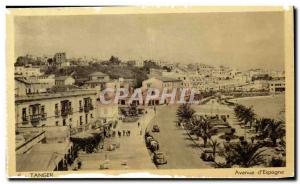 Old Postcard Tangier Morocco Avenue of Spain
