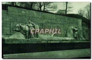 Postcard Old Bayonne Bite Monument to the Fatherland 1914 1918 Army hitch Oxe...