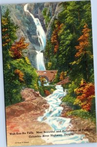 postcard Oregon - waterfall Wah-Kee-Na Falls