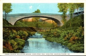 Maryland Hamilton Cross Country Boulevard Bridge Over Stony Run Near Baltimore