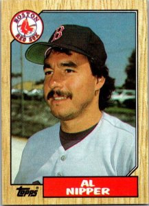 1987 Topps Baseball Card Al Nipper Boston Red Sox sk3213