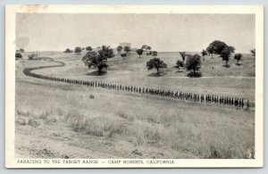 Camp Roberts California~Soldiers Parading to Target Range~1920s 