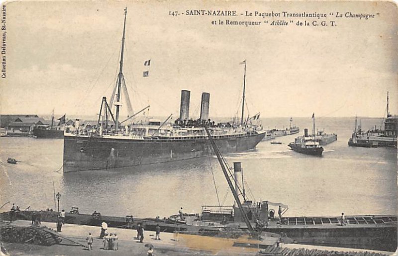 La Champagne French Line Ship 1908 