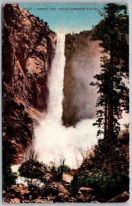 Yosemite Falls California 1910 Postcard Bridal Veil Falls