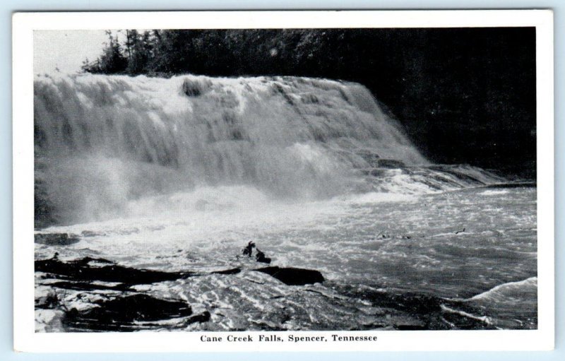 SPENCER, Tennessee TN ~ Waterfall CANE CREEK FALLS  Van Buren County Postcard 