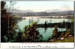 In the Adirondack Mountains on the New York Central Undivided Back Postcard E70