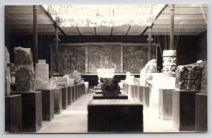 Mexico Museum Of Artifacts Near Pyramid Of The Sun Real Photo Postcard C36