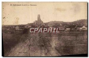 Old Postcard Panorama Larchant