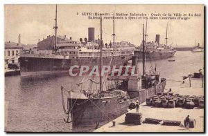 This Old Postcard Seaside resort Town Docks and southern merchants Boats dock...