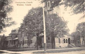 Windsor Ontario Canada Presbyterian Church Antique Postcard K87365