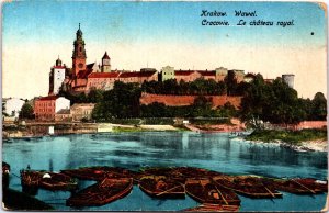 Poland Krakow Wawel Cracow Vintage Postcard 09.77