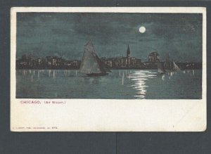 Post Card Ca 1903 Phototype Chicago IL The Bay At Night UDB