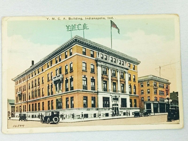 Vintage Postcard 1910's Y.M.C.A. Building Indianapolis Indiana IN