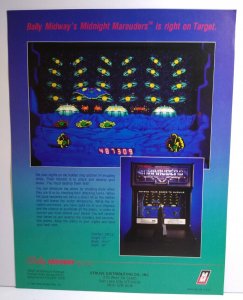 Midnight Marauders Arcade Flyer Original 1984 Video Game Retro Art 8.5 x 11