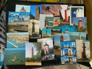 Lot of 20 International, Europe/ United Kingdom  Lighthouse Postcards 