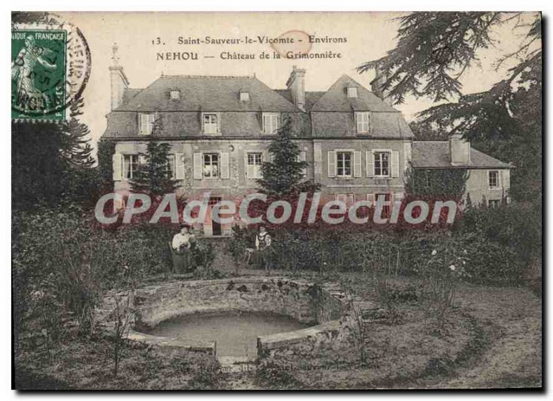 Postcard Old St Sauveur le Vicomte Chateau Surroundings of Nehou Grimonniere